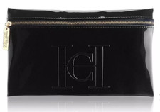 CAROLINA HERRERA Good Girl patent black toiletry pouch makeup case cosmetic bag
