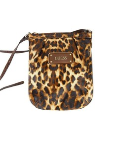 Guess Animal Print cuadrado Cartera Bandolera Bolso para el Hombro  Cremallera Marrón Pequeña | eBay