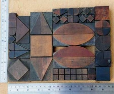 letterpress wood printing blocks ornaments decorative borders vintage geometric