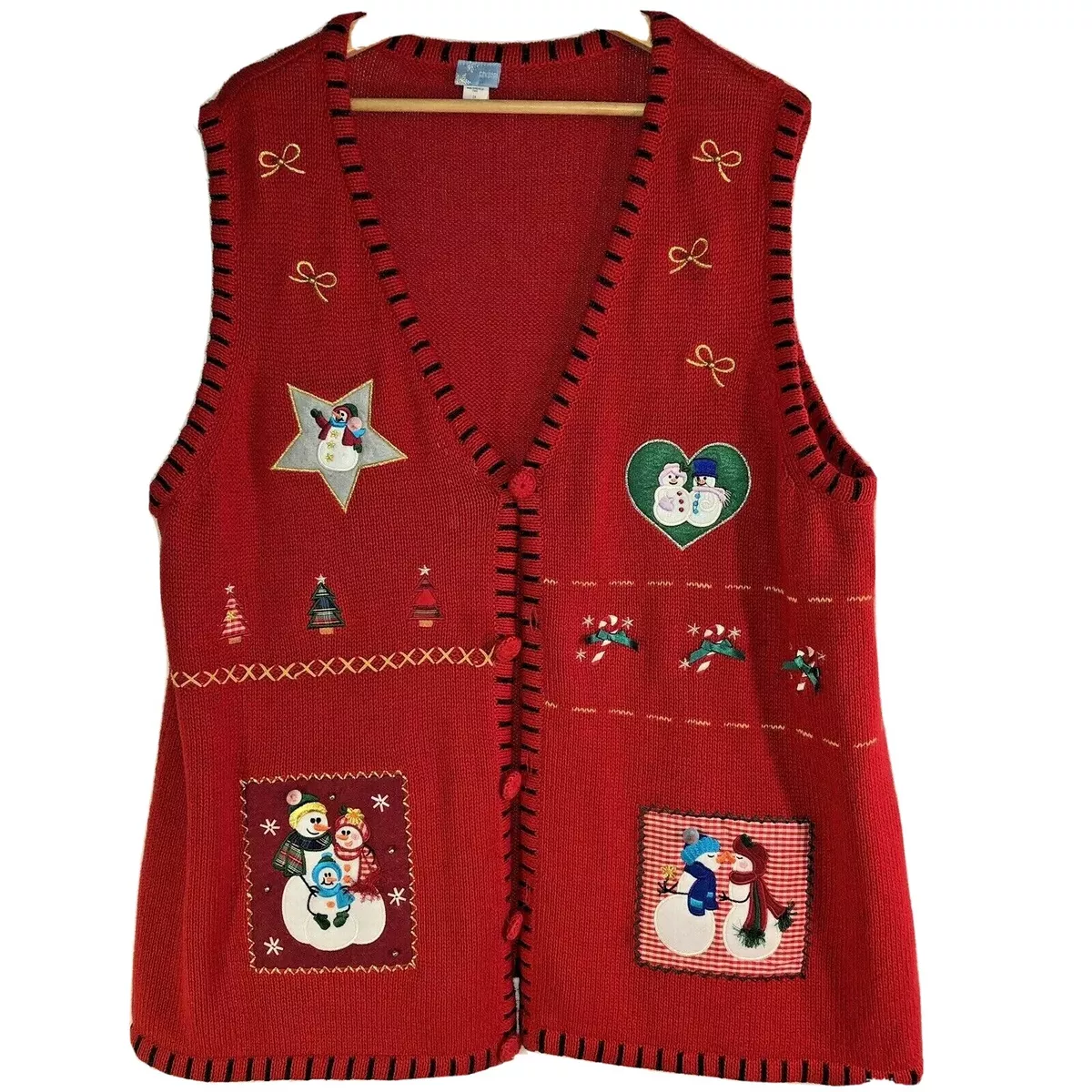 Womens holiday sweater clearance vest