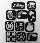 bm2017 set saint Patrick GLITTERTATTOO 11 diff stencils glitter tattoo clover