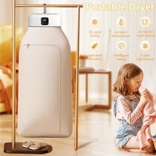 Portable Clothes Electric Mini Dryer Machine With Time Function Foldable Laundry