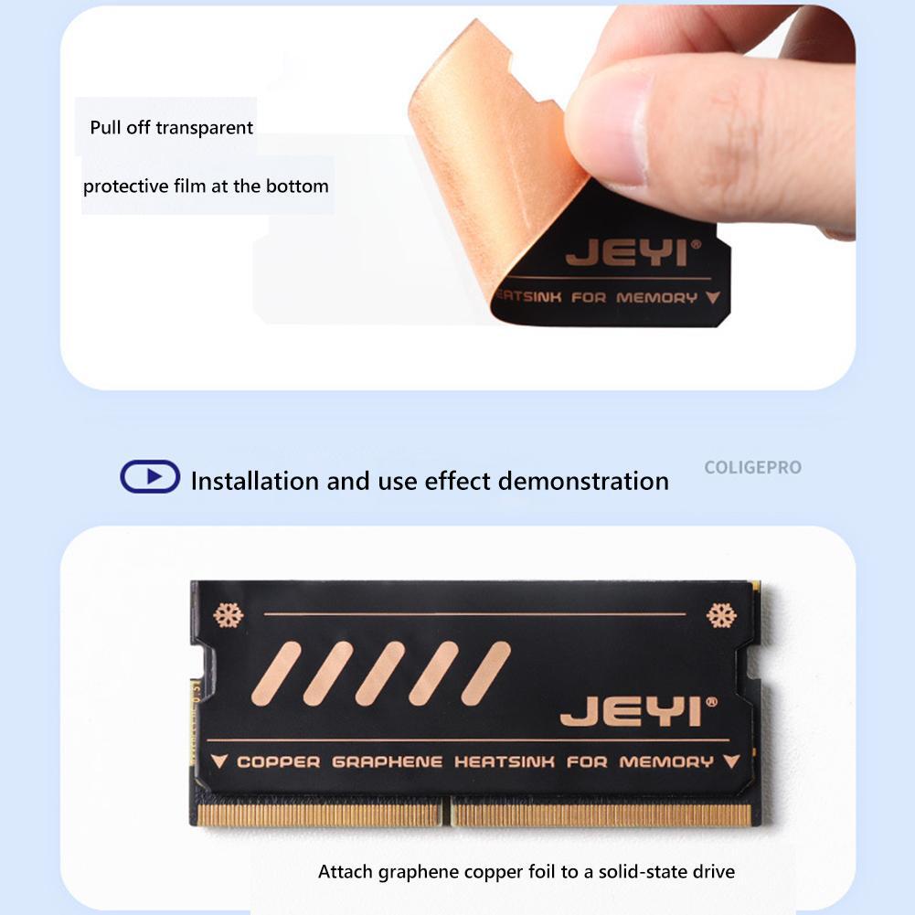 JEYI NBCG Heat Sink Laptops SSD Heatsink for DDR5 DDR4 DDR3 (Graphene