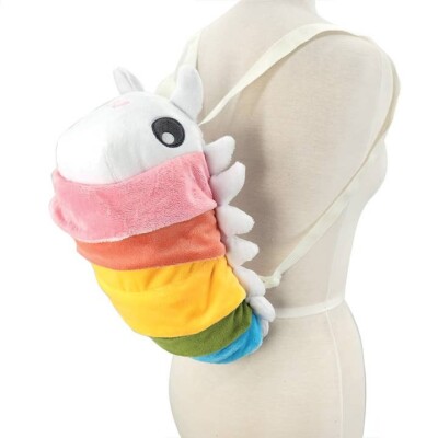 SPOOKYVILLE CRITTERS - Rainbow Roly Poly Plush Backpack NEW SPOOKYVILLE CRITTERS - Rainbow Roly Poly Plush Backpack  main image 2