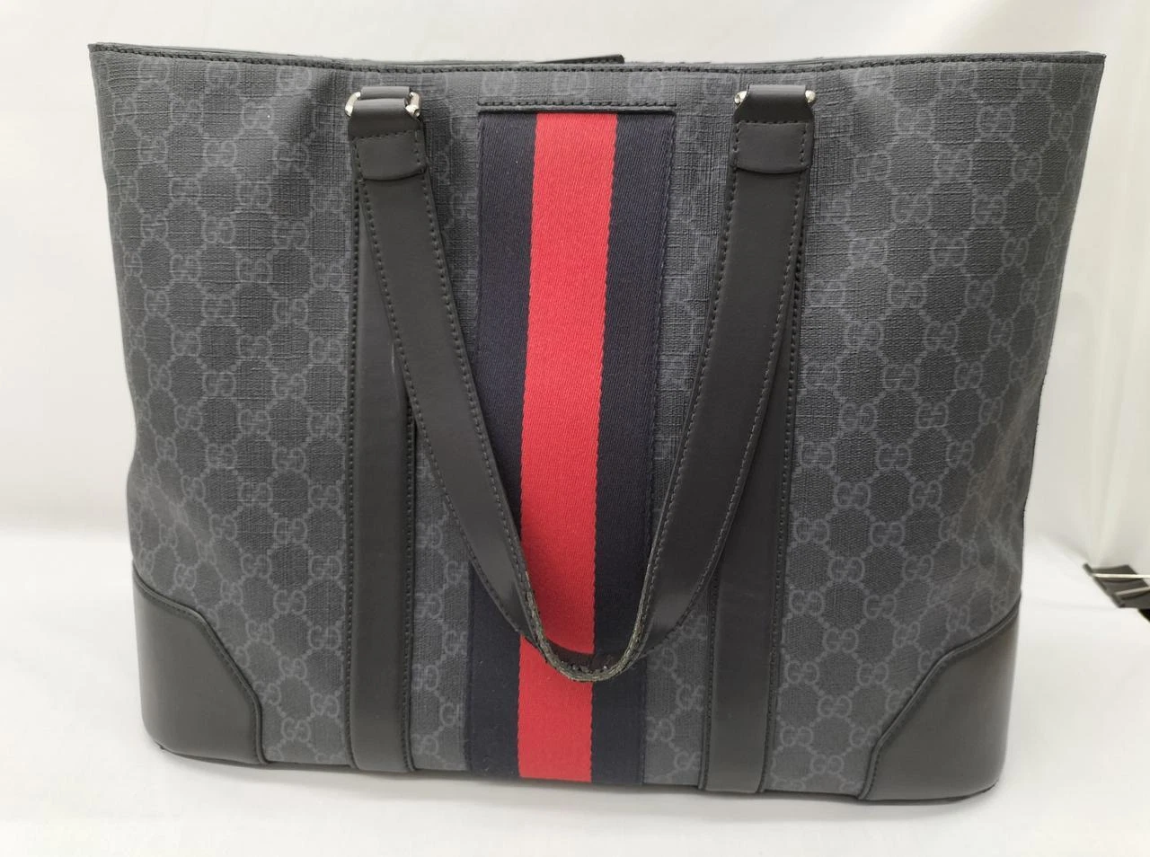 Sac fourre tout en toile enduite Gucci 495560 Gg Supreme Sherry Line