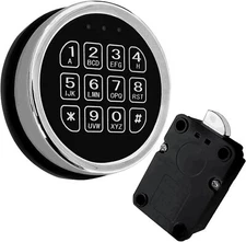 Gun Safe Lock Replacement Electronic Chrome Keypad with Swing Bolt for Most Safe