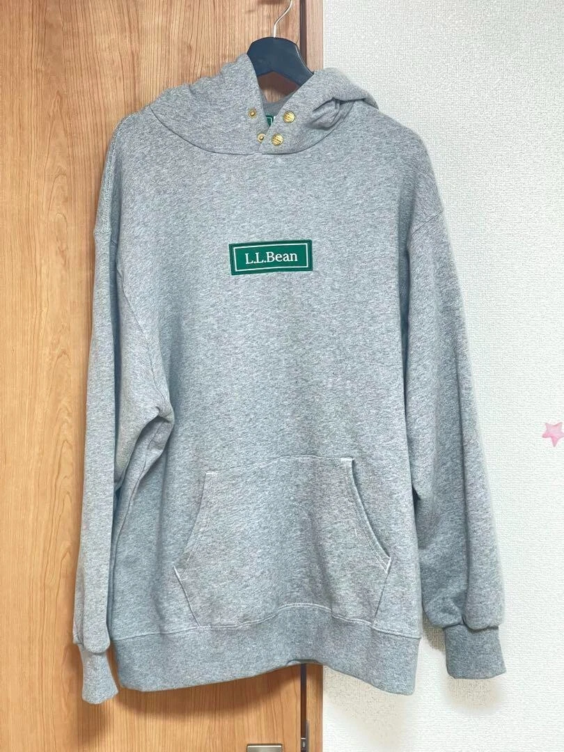 L.L.Bean x BEAMS bespoke Bean's Green Label Sweat Hoodie Gray size L men's NEW