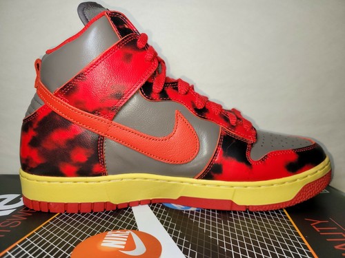 Size 10.5 Nike Dunk High 1985 Acid Wash University Red DQ9404-600 - Picture 2 of 10