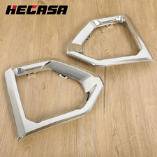 Hecasa Fog Light Trim Bezel Cover Chrome For Gmc Sierra 1500 Denali 2019-2022