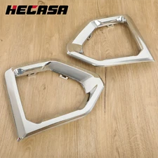 HECASA Fog Light Trim Bezel Cover Chrome For GMC Sierra 1500 Denali 2019-2022