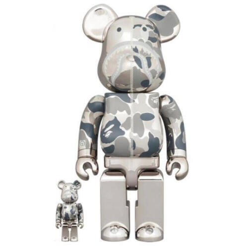 BE@RBRICK BAPE CAMO SHARK 400% 100% セット-