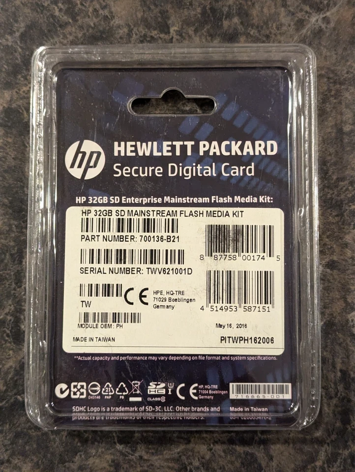 BRAND NEW! 700136-B21 32GB HP SD Enterprise Mainstream Flash Card For Proliant - Image 3 of 4