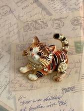 Adorable Rhinestone Cat Brooch Pin - Cute Kitty Jewelry Accessory
