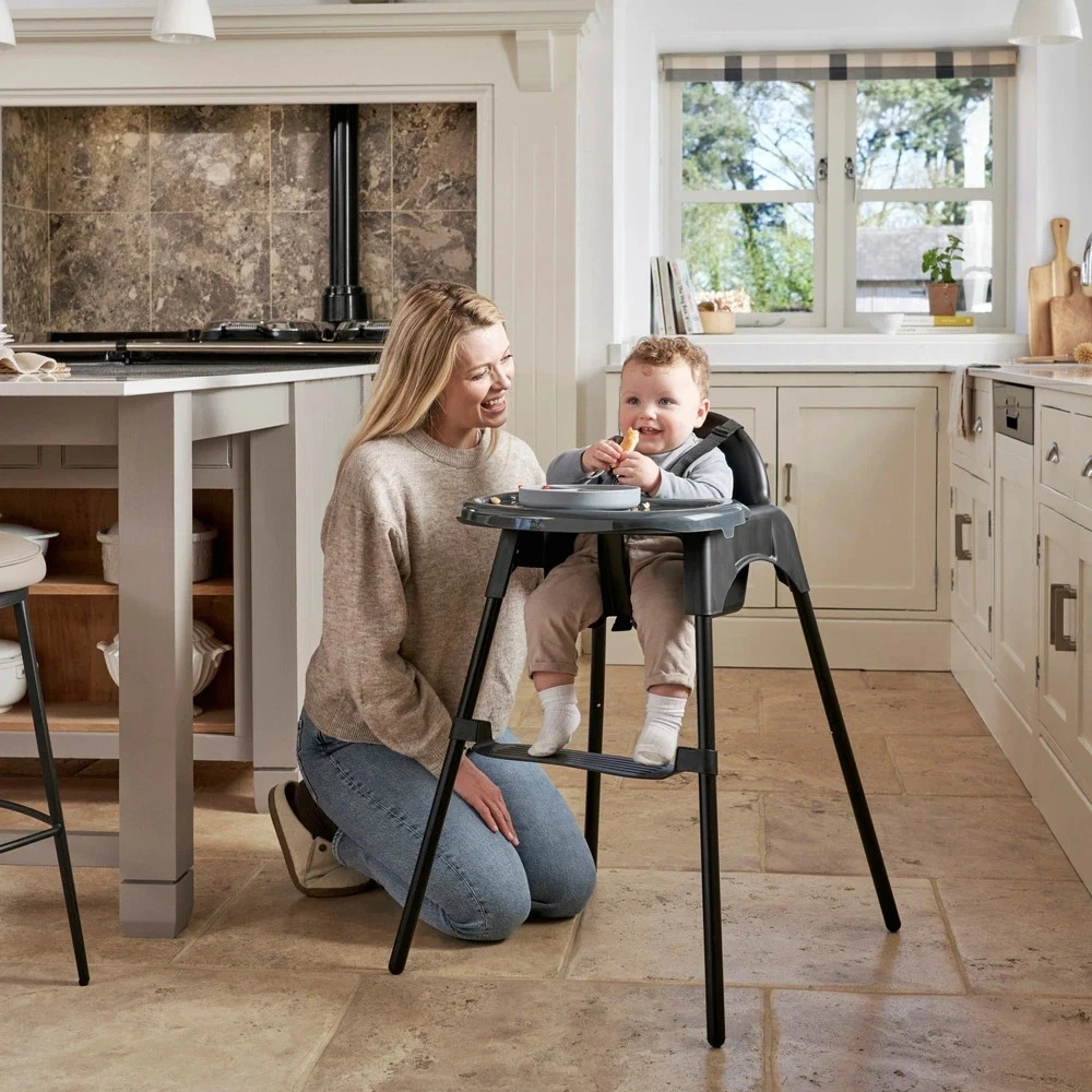 Babylo Eatin' Mess Convertible High Chair BLACK [From 6 Months to 3 Years/15kg]