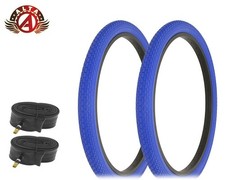 2 ALTA PERFORMANCE Bicycle 24" x 2.125" BLUE Durable TIRES Mini BRICK W/Tubes.