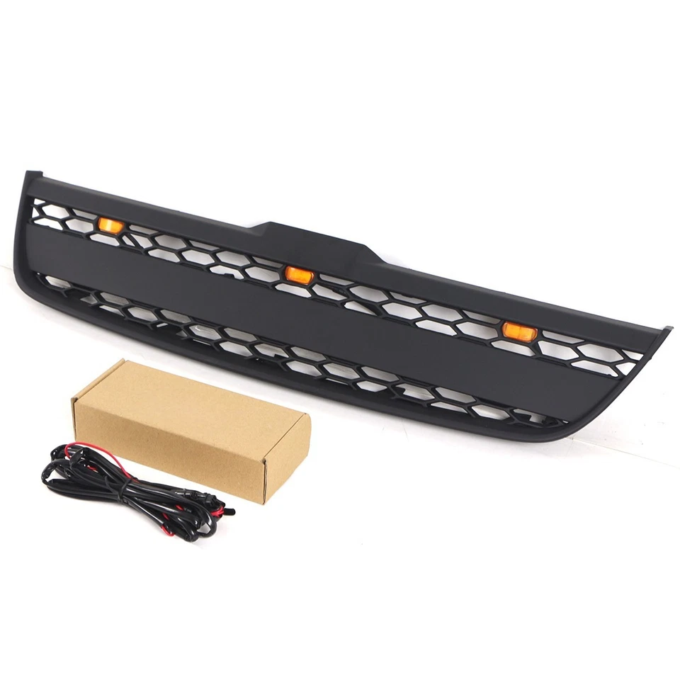 Rejilla delantera negra para Ford Transit Connect 2010 2011 2012 2013 con luz LED Foto 4 de 4