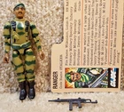 Complete Really Nice Vintage 1982 GI Joe Stalker Straight Arm With Filecard