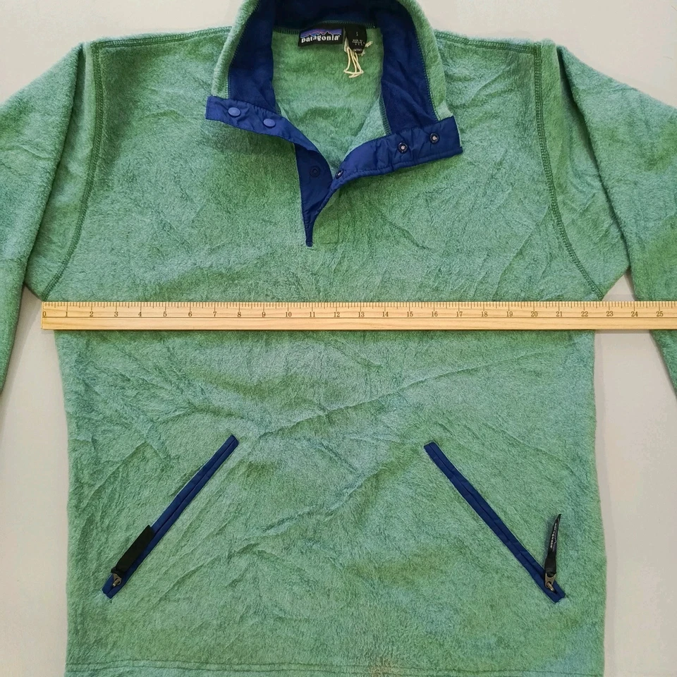 90s Vintage Patagonia Snap-T Fleece Pullover Jacket -Made in USA-22.5x28- Size S - Image 4 of 4