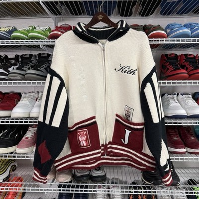 KITH x Batman Joker Wyona Full Zip Sweater Sandrift Mens Size XXL