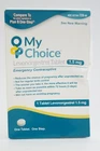 My Choice Emergency Contraceptive 1 Tablet Compare To Plan B One Step Exp 02/27