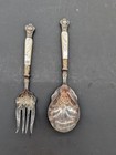 EPNS SILVER SHEFFIELD MOTHER OF PEARL SERVING FORK and Spoon — photo 1