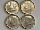 Lot of 4, 1964 Kennedy Half Dollars, 90% Silver *Ungraded*