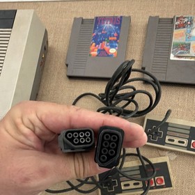 Nintendo NES Console Lot w/ 2 Controllers, AC Adapter, RF Switch, Tetris, Mario