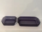 Vintage Pyrex Purple Amethyst 8x8 & 9x13 Glass Baking Dishes Lot Of 2 233&333
