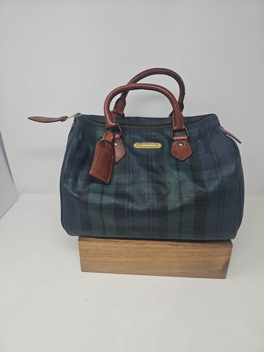 バッグ Polo Ralph Lauren Blackwatch Mini Boston POLO RALPH LAUREN Blackwatch Check Mini Boston Bag green Used | eBay
