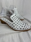 Chinese Laundry Mollie Women's Mule 7.5 White Leather Studded Slip On Western