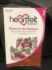 Heartfelt Creations Home for the Holidays Rubber Cling Stamps