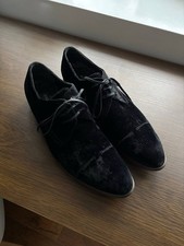 Dolce & Gabbana Black Suede Lace Up Dress Shoes Size 9 Made in Italy
