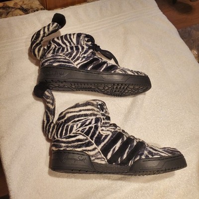 Adidas Jeremy Scott Zebra print M10.5 Rare | eBay