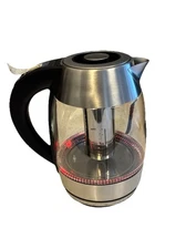 Chefman Electric Glass Kettle, 1.8 L Pitcher - Stainless *no box *tested