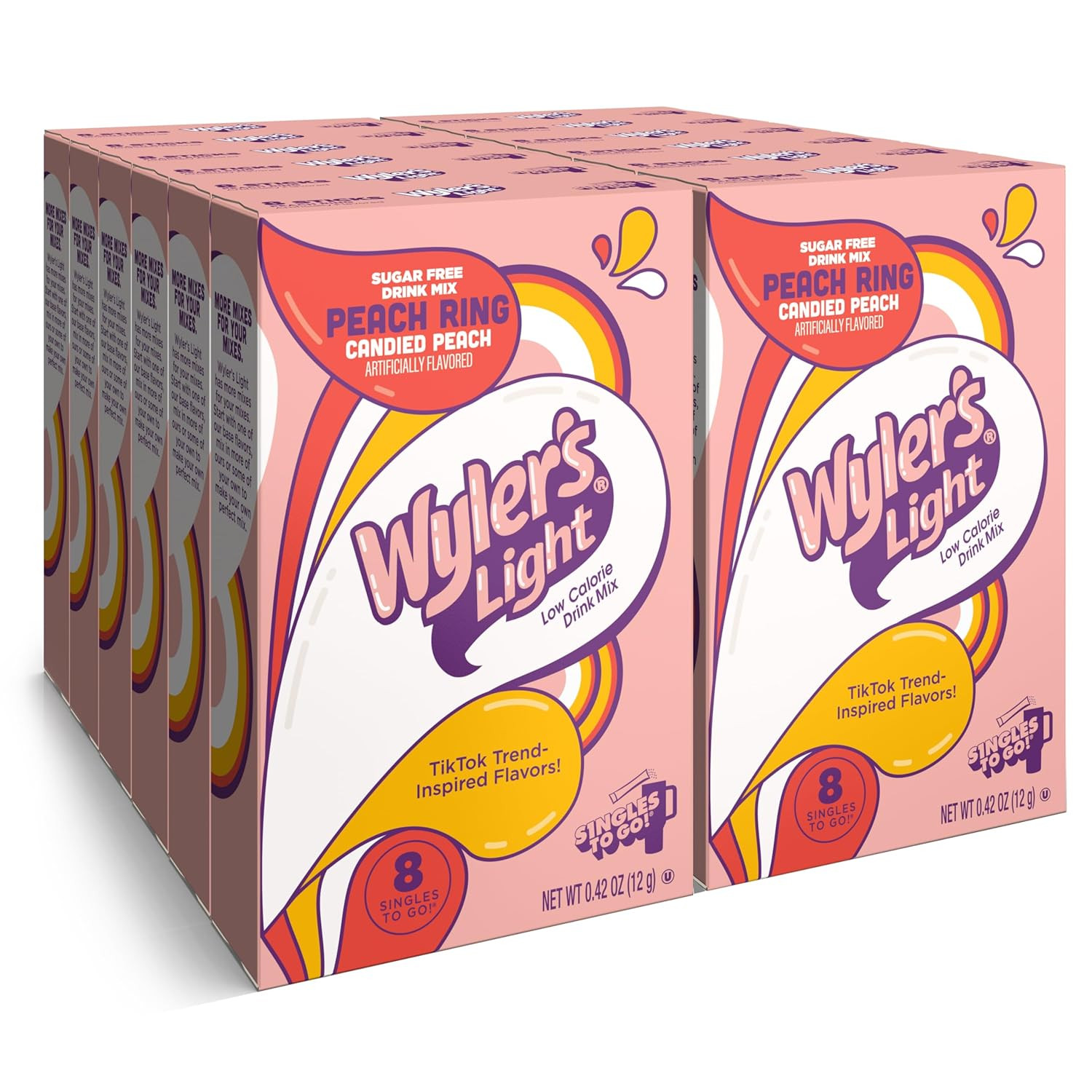 Singles to Go Powder Packets, Water Drink Mix, Watertok Shirley Temple, 96 Servi