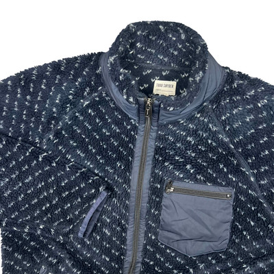 Todd Snyder Jacket Mens Medium Navy Birds Eye Adirondack Full-Zip Fleece Adult