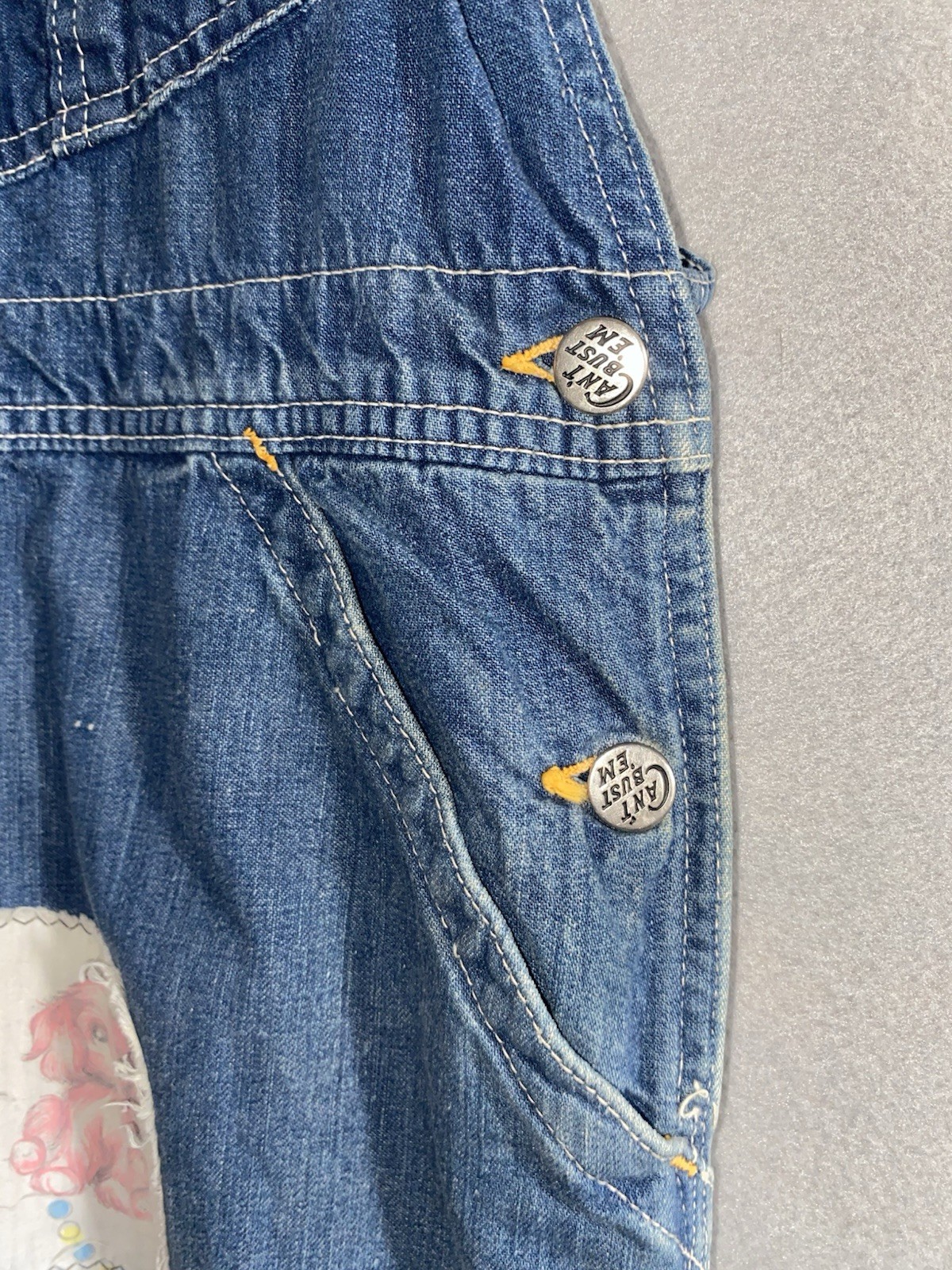 50's Can't Bust 'Em Gold Label VTG Blue Denim Bib Ove… - Gem