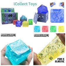 VIRAL Squishy Minecraft Jelly Cube Minecraft SquishMe Cubes Glitter x1 RANDOM 
