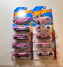 Hot Wheels PRETTY IN PINK 1:64 Diecast Cars - Lot of 8