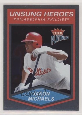 2004 Fleer Platinum Unsung Heroes Finish 55/100 Jason Michaels #175 1t4