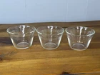 Vintage PYREX 462 Set of 3 Custard Cups Clear Scalloped 5oz Dessert Bowl