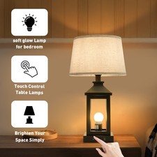 21'' Table Lamps Set of 2 Touch Dimmable 3-Way for Living Room Bedroom Bedside
