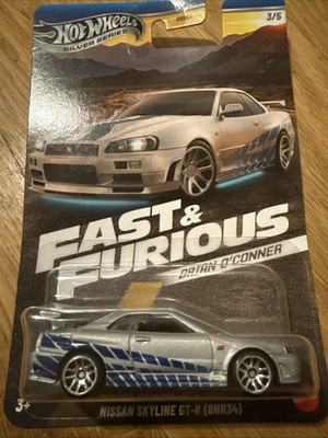 Hot Wheels Nissan Skyline 2 Fast 2 Furious Brian O'Connor Silver Series