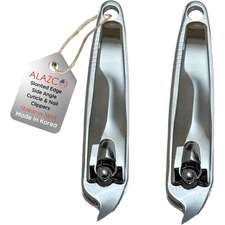 Slanted Edge Nail Clippers and Cuticle Trimmer with Side Angle Tip for Pedicure