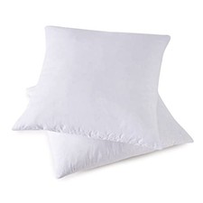 Throw Couch Pillows Inserts, Set of 2 Down Feather Pillows White 18x18-Inch
