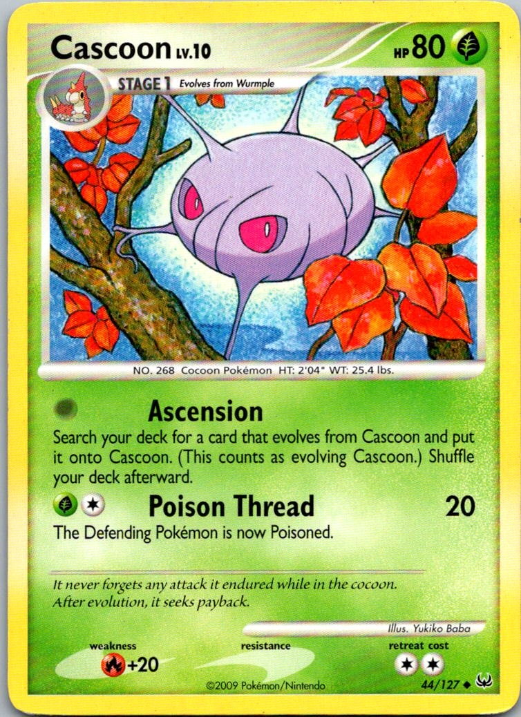 Cascoon 44/127 Uncommon Platinum Pokemon Near Mint