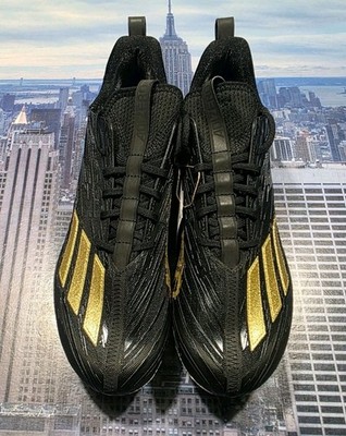 Adidas Adizero 12.0 Football Cleats Shoes Black/Gold Mens Size