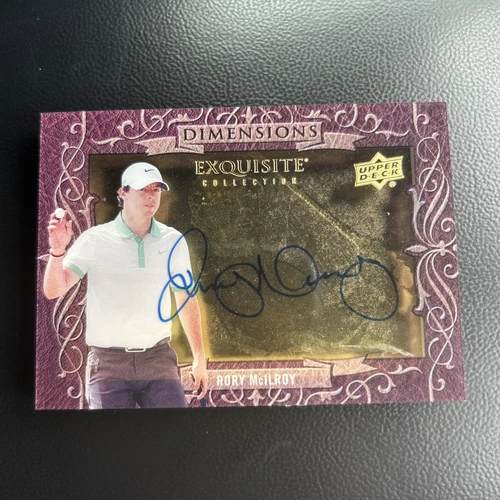 2014 Upper Deck Exquisite Rory McIlroy Dimensions Autograph Auto #DRM