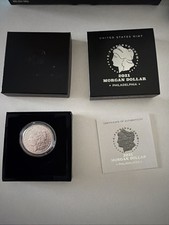 2021 Morgan Silver Dollar Philadelphia US Mint $1 OGP Box COA 21XE New