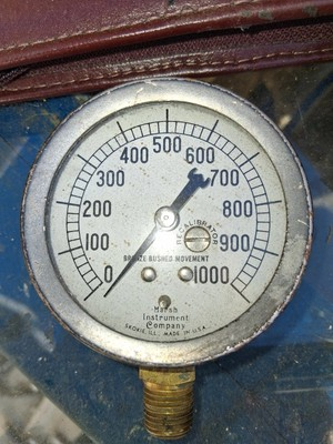 #ad #ad Marsh Instrument Co. Skokie Ill. Pressure Gauge 0 1000 Vintage $55.00